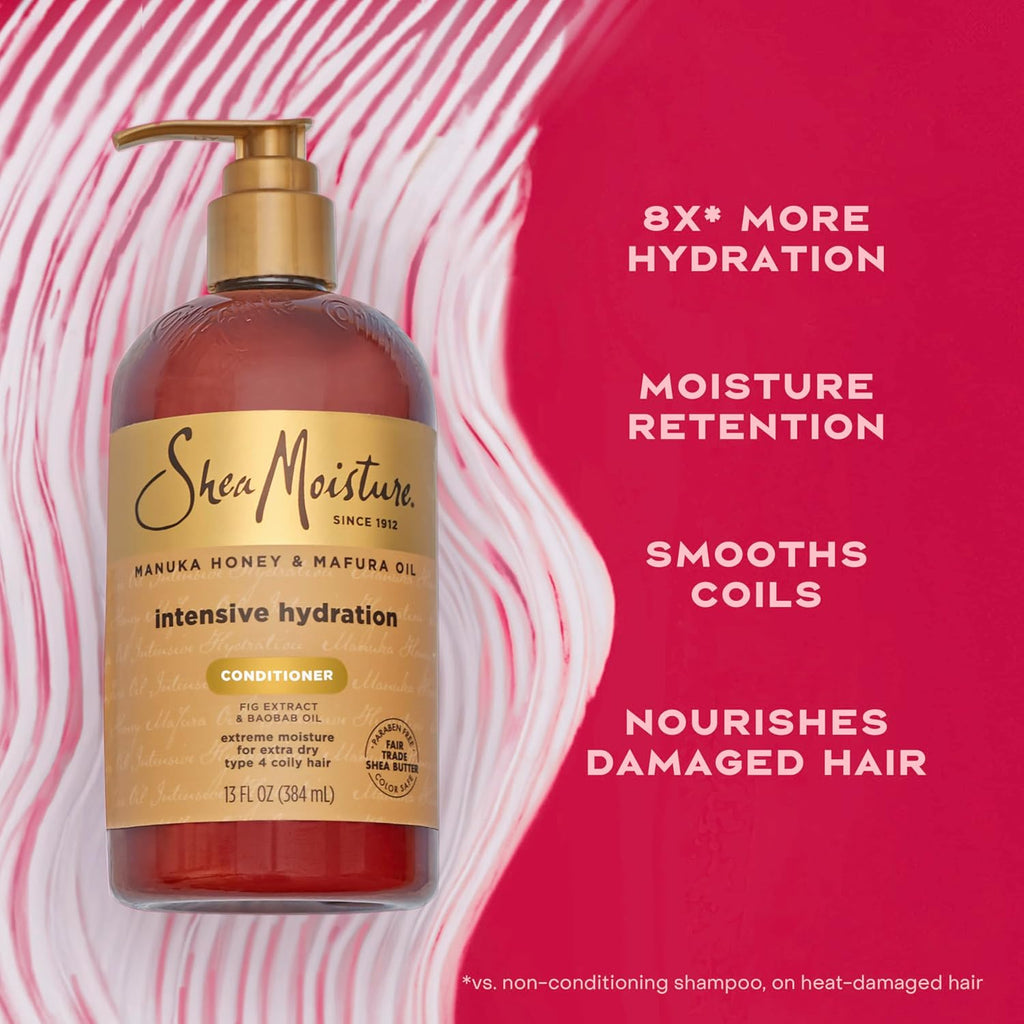 Sheamoisture Intensive Hydration Conditioner Manuka Honey And Mafura Oil For Dry, Damaged Hair Deep Moisturizing Conditioner 13 Oz