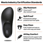 Crocs Adult On The Clock Clogs Slip On Slip Resistant Work Shoes