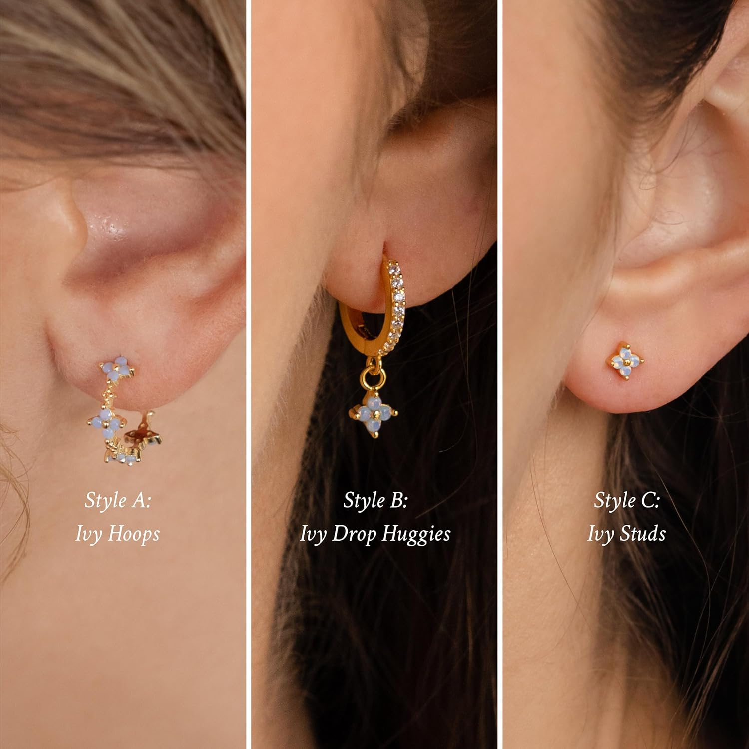 Sterling Silver Post Earrings for Women - Hypoallergenic Cartilage Earrings Dainty 14K Gold Plated Stud Huggie Hoop Earrings Dangle Chain Earrings Gold Plated Jewelry