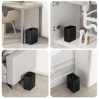 Cesun Small Bathroom Trash Can 2.1 Gallon Wastebasket, Modern Metal Garbage Can Office Waste Basket, Matte Black Stainless Steel Trash Bin For Bedroom, Home Office, Toilet, Rv, Near Desk, Under Sink