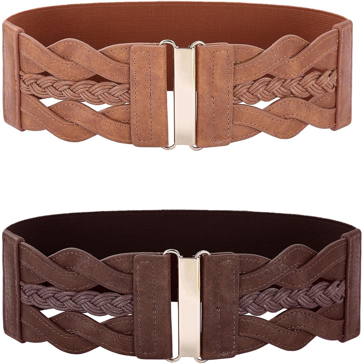 GRACE KARIN Women's Elastic Wide Belts Vintage Stretchy Belt Retro Fashion Cinch Belts for Dresses