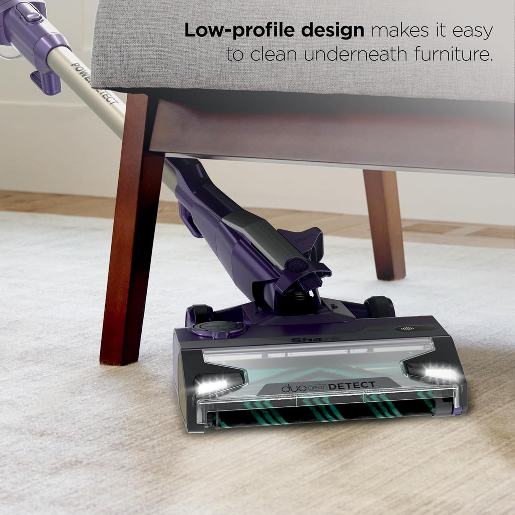 Shark Powerdetect Ultra-Light Corded Stick Vacuum With Duoclean Technology, Self-Cleaning Brushroll For No Hair Wrap, Anti-Allergen Complete Seal & Odor Neutralizer Technology, Eggplant, Hz4002