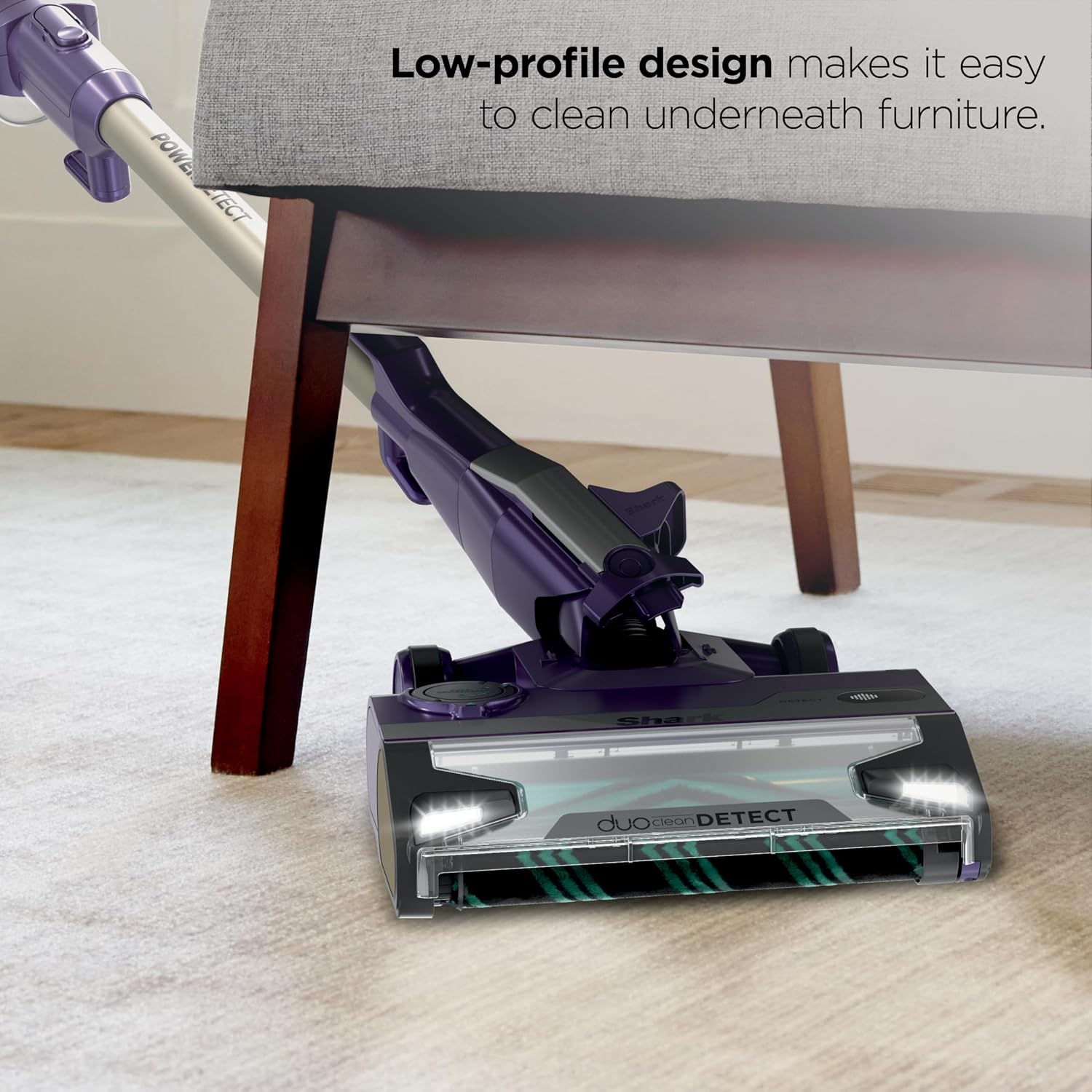Shark Powerdetect Ultra-Light Corded Stick Vacuum With Duoclean Technology, Self-Cleaning Brushroll For No Hair Wrap, Anti-Allergen Complete Seal & Odor Neutralizer Technology, Eggplant, Hz4002