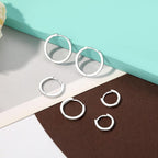 3 Pairs 925 Sterling Silver Hoop Earrings 14K White Gold Plated Small Silver Hoops Cartilage Huggie Earrings for Women Men