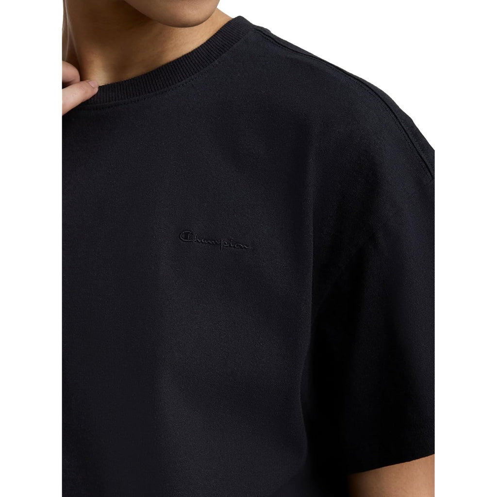 Champion Women's Classic Short Sleeve Graphic T-Shirt, Loose Fit, Script Logo Black - Tonal Script Logo