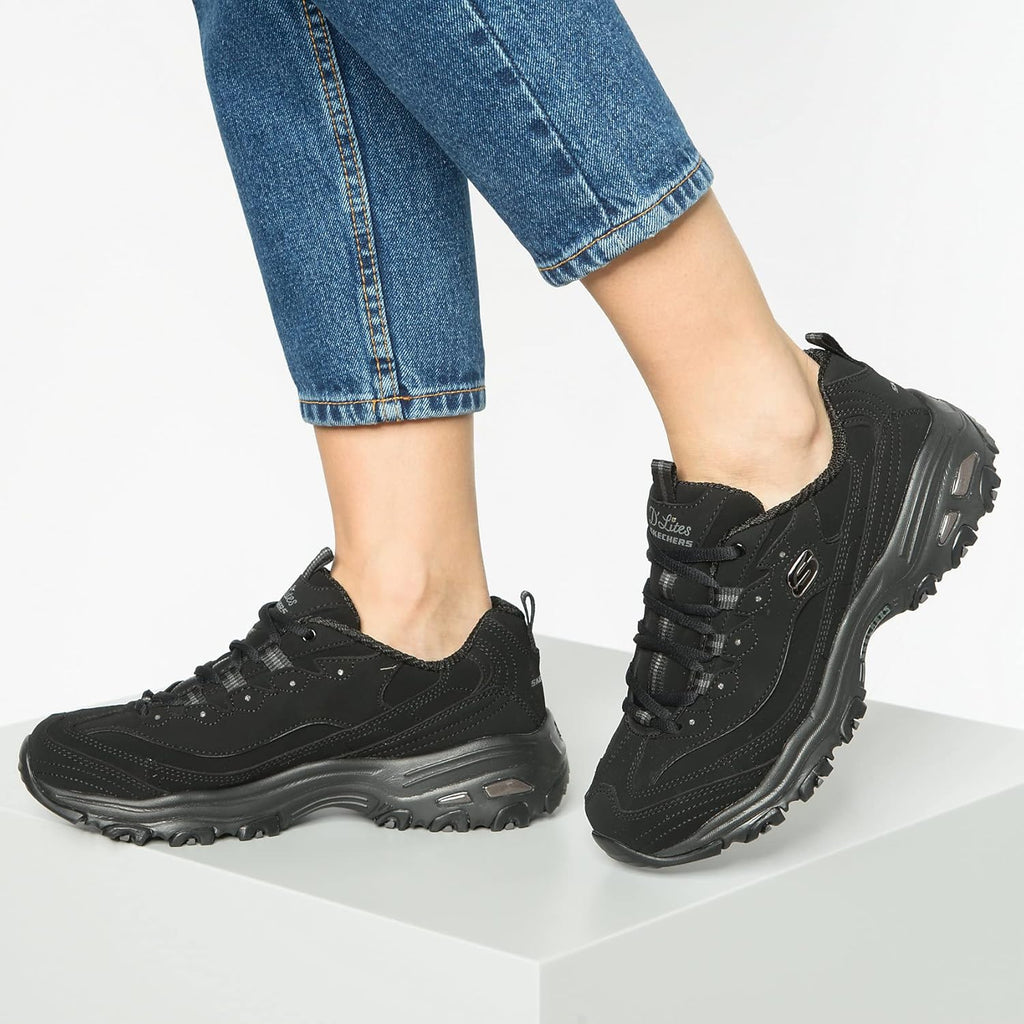 Skechers Women's D'Lites Play On Memory Foam Lace-up Sneaker