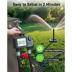 Sprinkler Timer: Programmable Hose Timer With Rain Delay/Manual/Automatic Watering System, Water Timers For Garden Hose, Digital Drip Irrigation For Yard Lawn Outdoor（1 Outlet）