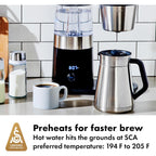 Oxo Brew 9-Cup Drip Coffee Maker – Programmable Coffee Machine | Stainless Steel, Single Serve Or Full Carafe Option, Sca Certified Home Brewer, Temperature Controlled, Rainmaker Shower Head