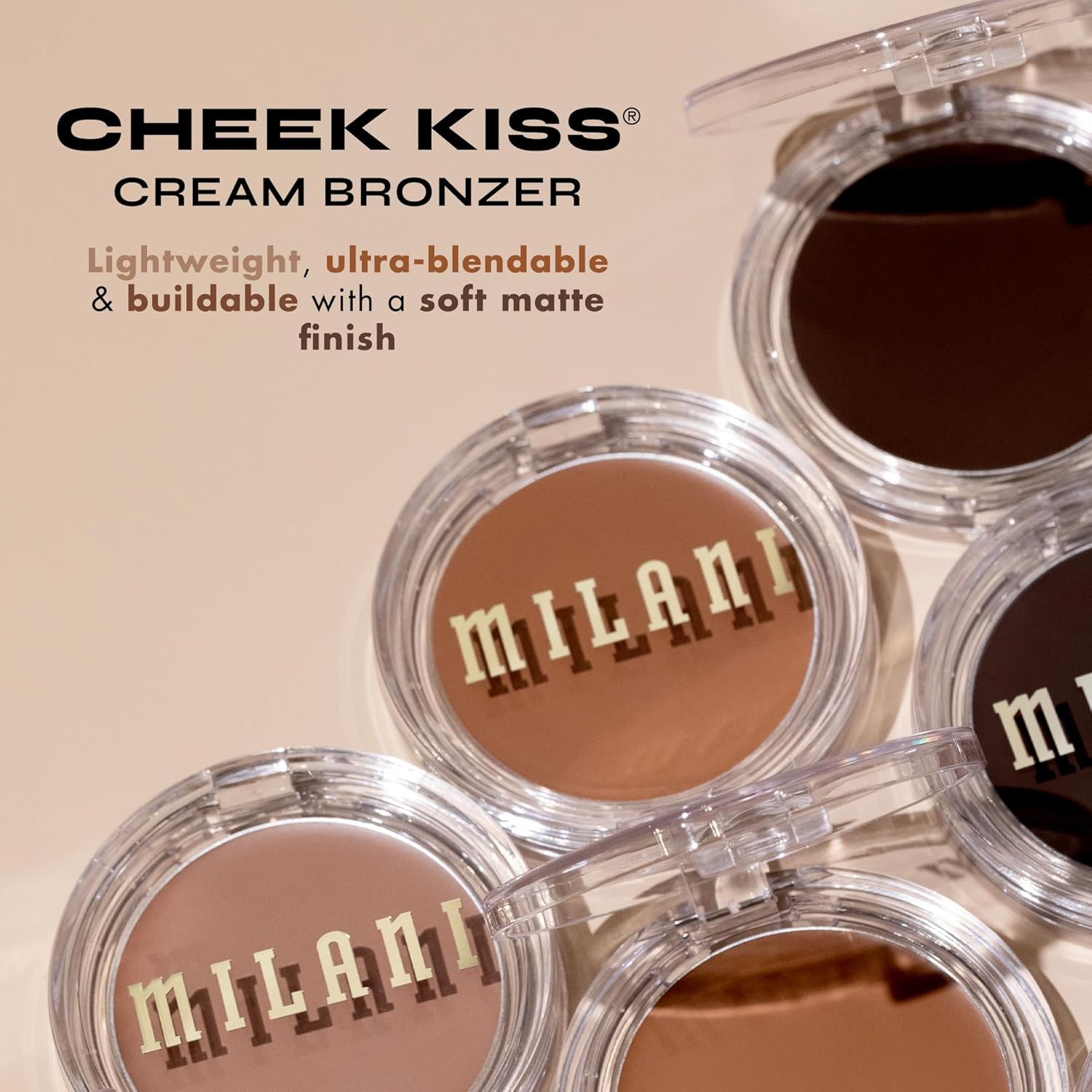 Milani Cheek Kiss Cream Bronzer, 120 - Spilling Tea, Vegan & Cruelty-Free, Made in Korea, Lightweight Glow, Soft Matte Finish