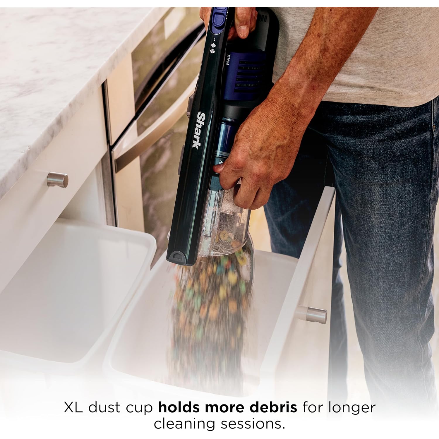 Shark Pet Cordless Stick Vacuum | Hypervelocity Suction, Xl Dust Cup, Led Headlights | Removable Handheld With Crevice & Pet Multi-Tool | 40-Min Runtime | Lightweight, Portable | Grey | Ix141
