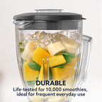Oster Classic Series 16-Speed Blender With Food Chopper & 6-Cup Glass Jar, Countertop Kitchen Blender, Brushed Nickel