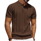 Pj Paul Jones Mens Polo Shirts Short Sleeve Textured Knit Polo Shirt Ribbed Casual Golf Shirts