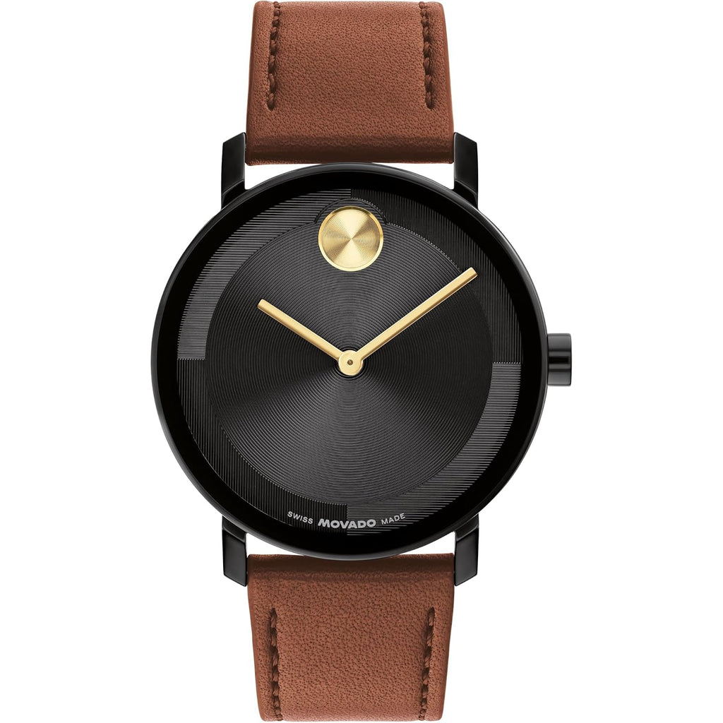 Movado Bold Evolution 2.0 Men'S Watch - Swiss Quartz Movement, Nappa Leather Strap - 3 Atm Water Resistance - Luxury Fashion Timepiece For Him - 40Mm