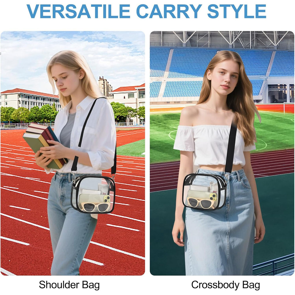Clear Purse For Stadium Events -Clear Bag Stadium Approved Small Mini Sports Fan Handbags & Purses For Events Concerts