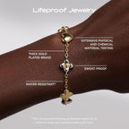 Ana Luisa Gold Bracelets for Women - Sterling Silver, 14K Gold Plated Dainty Chain with Pearl, Heart & Flower, Cuff Bracelet Styles for Daily Wear - Hypoallergenic, Water-Resistant, Tarnish-Free