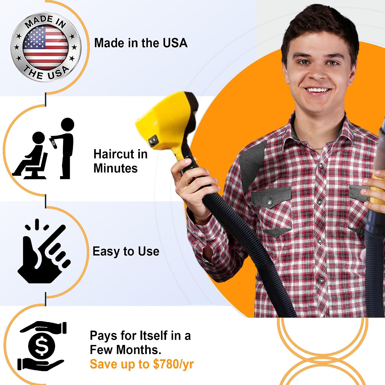 Flowbee Haircutting System | Self Haircut Trimmer To Cut Your Own Hair At Home | Flowbee Hair Cutting Machine | Mini Vac Sold Separately