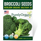 Purely Organic Broccoli Seeds (Waltham 29) - Approx 750 Seeds - Usda Organic, Non-Gmo, Open Pollinated, Heirloom, Usa Origin