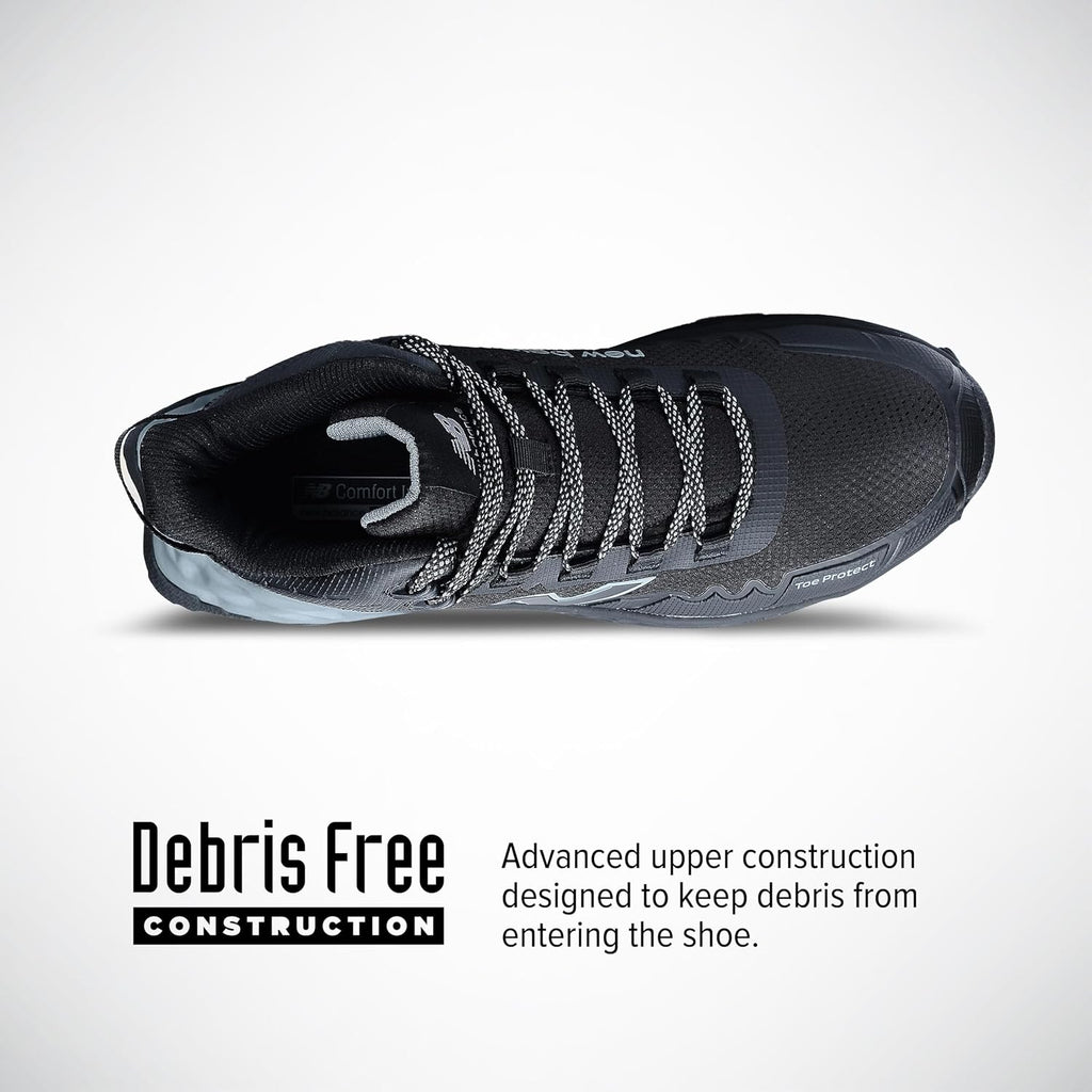 New Balance Fresh Foam Cremorne Composite Toe Safety Shoes For Men - Non Slip, Electrical Hazard - Black/Grey, Mid