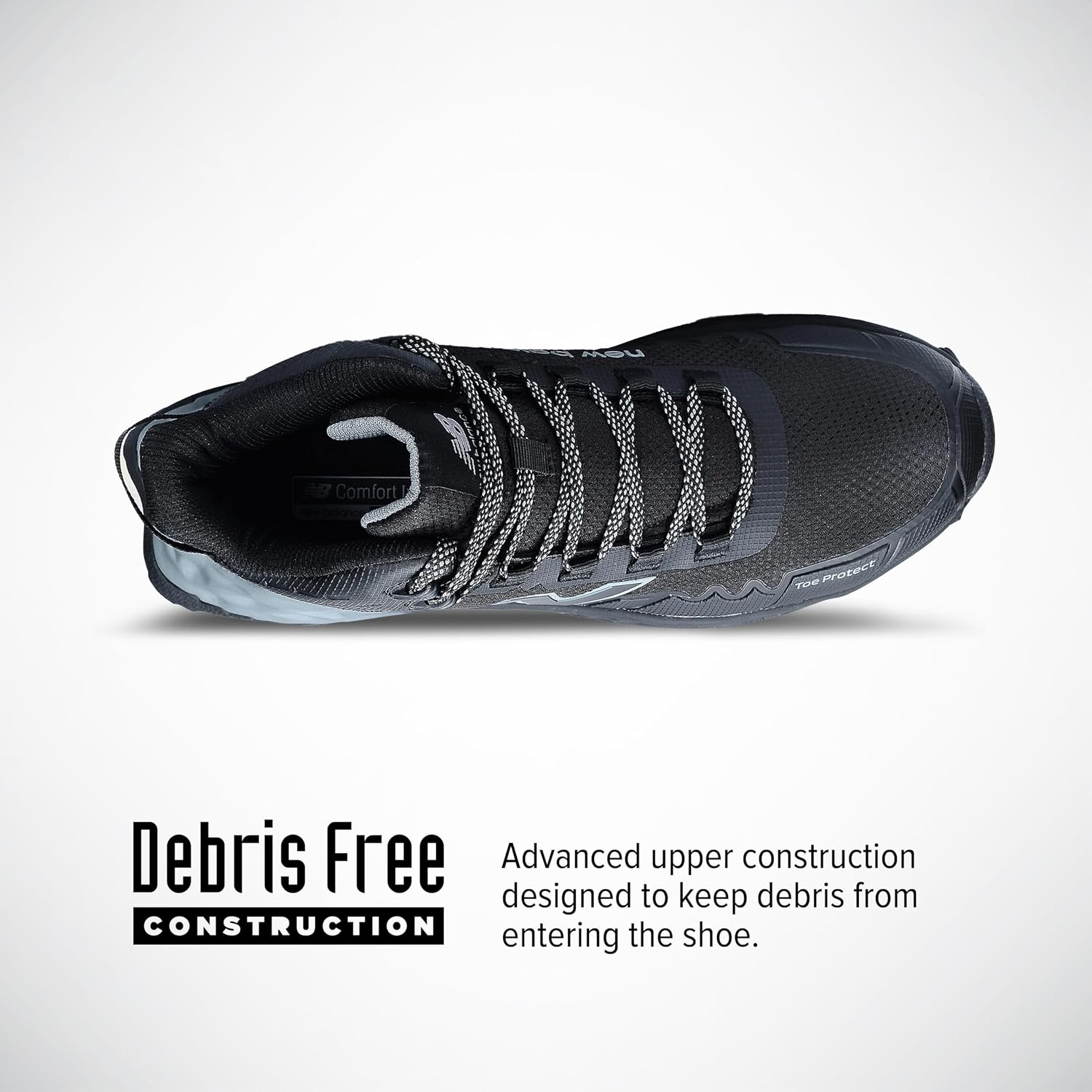 New Balance Fresh Foam Cremorne Composite Toe Safety Shoes For Men - Non Slip, Electrical Hazard - Black/Grey, Mid