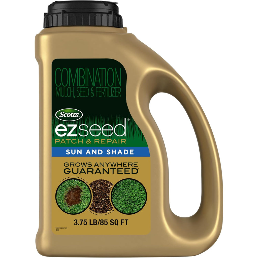 Scotts Ez Seed Patch & Repair For Sun And Shade, 3.75 Lbs. | Combination Mulch, Sun And Shade Grass Seed & Fertilizer For Bare Spots & Lawn Patch Repair, Covers Up To 85 Sq. Ft.