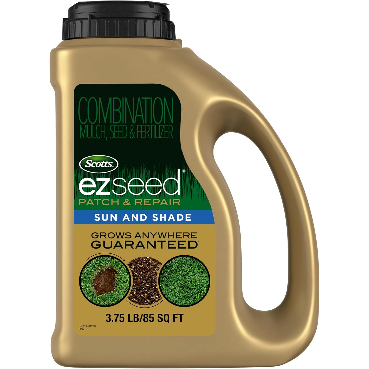 Scotts Ez Seed Patch & Repair For Sun And Shade, 3.75 Lbs. | Combination Mulch, Sun And Shade Grass Seed & Fertilizer For Bare Spots & Lawn Patch Repair, Covers Up To 85 Sq. Ft.