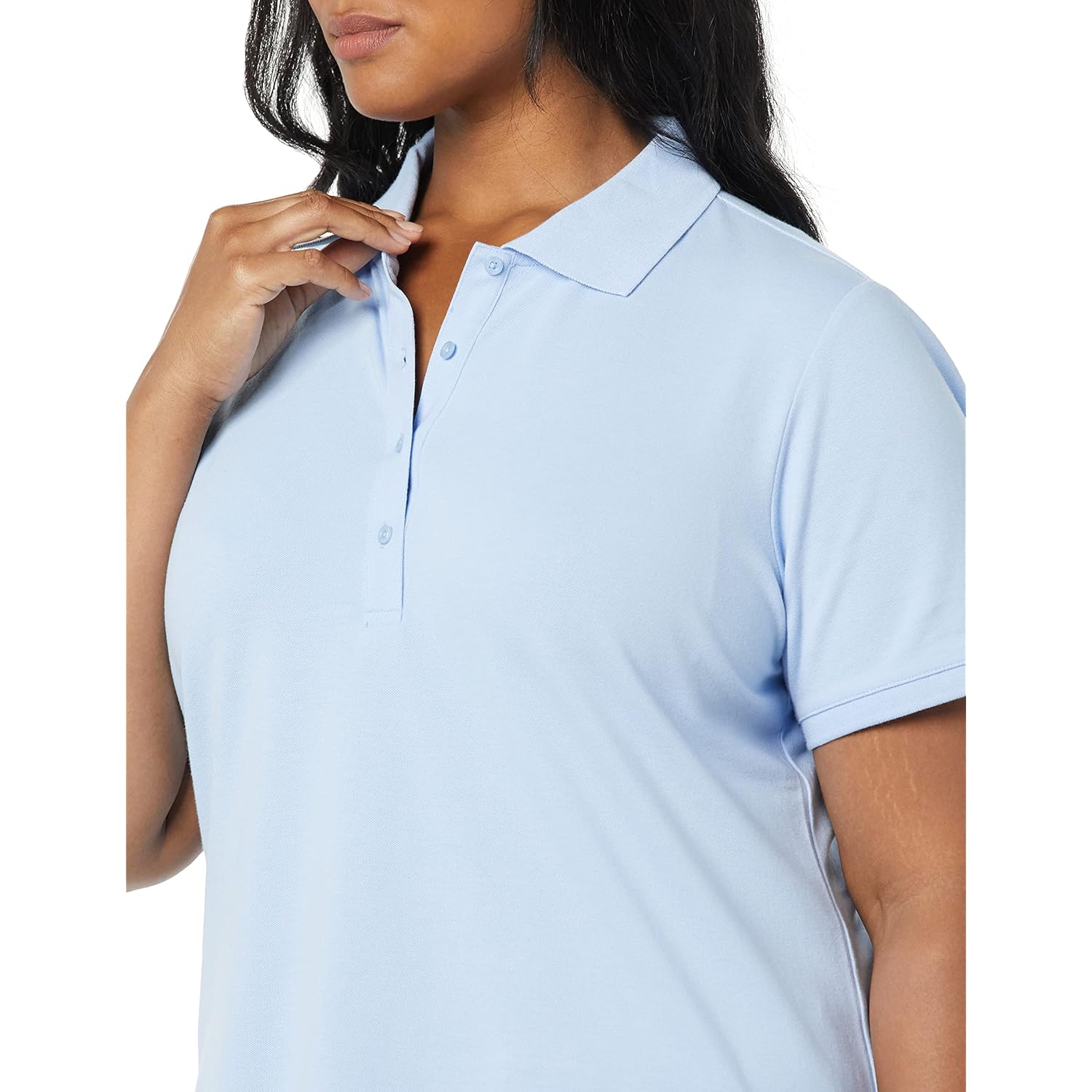 Women's Short-Sleeve Polo Shirt, Soft Stretch Cotton Jersey (Available in Plus Size)