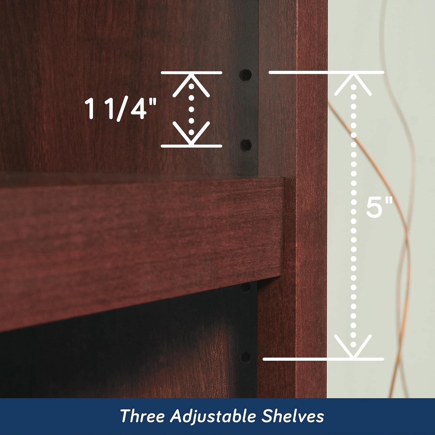 Sauder Miscellaneous Storage 5-Shelf Bookcase/ Book Shelf, Select Cherry Finish