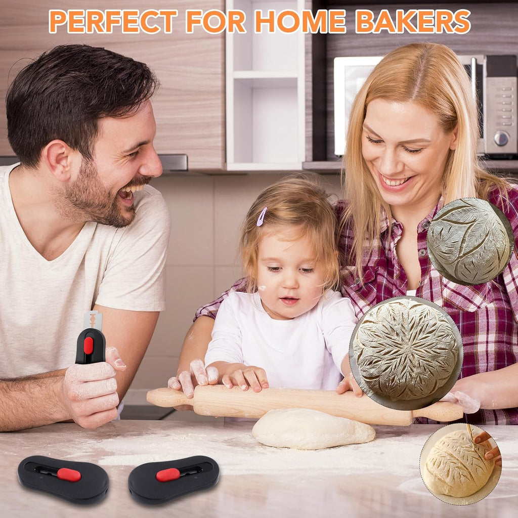 SUMAJU Magnetic Bread Lame with Extractable Blade - 20 Razor Blades,Dough Scoring Tool for Sourdough Breads baking & Bread Making Tools