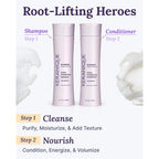 Keranique Volumizing Shampoo & Conditioner Set For Hair Repair, Growth & Thinning Hair Support – Keratin, Biotin, Menthol & Niacinamide, Lightweight Strengthening Formula - Keratin Amino Complex™