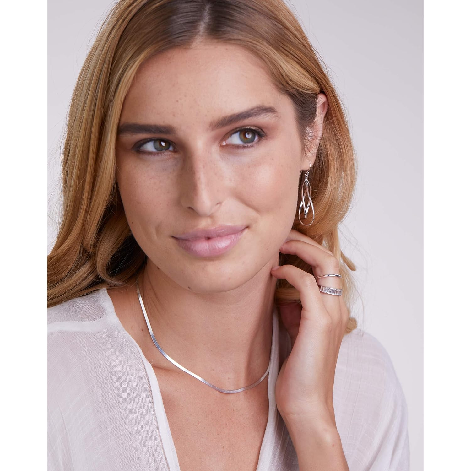 MILLA Teardrop Earrings - Designer Silver Statement Earrings or Gold Dangle Earrings for Women Trendy Upscale Dangly Earrings
