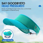 Ausflug Sun Visor Hat Men Women - Wide Brim Quick Dry Adjustable Cap, Lightweight For Golf Tennis Pickleball Beach
