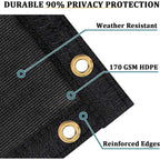 Shade&Beyond 4' X 50' Fence Privacy Screen Heavy Duty 170 Gsm Fencing Mesh Shade Net Cover For Wall Garden Back Yard Outdoor Home Decoration, Black