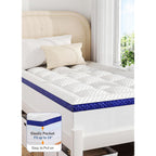 Bedelite Dorm Room Essentials Twin Xl Mattress Topper For College Students Back To School, Ultra Soft Mattress Pad, Plush Pillow Top Bed Cover, Shredded Memory Foam Filling