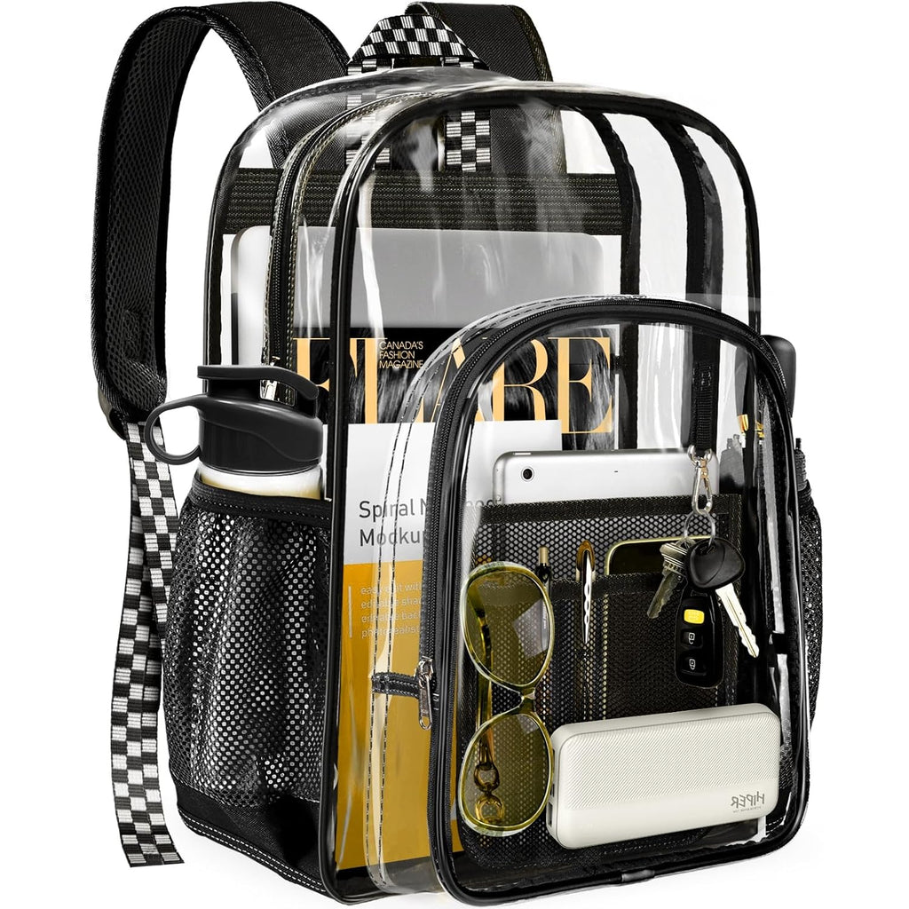 Clear Backpack Transparent Heavy Duty School Pvc Bookbag See Through Bag Boys And Girls For College Work Travel Security