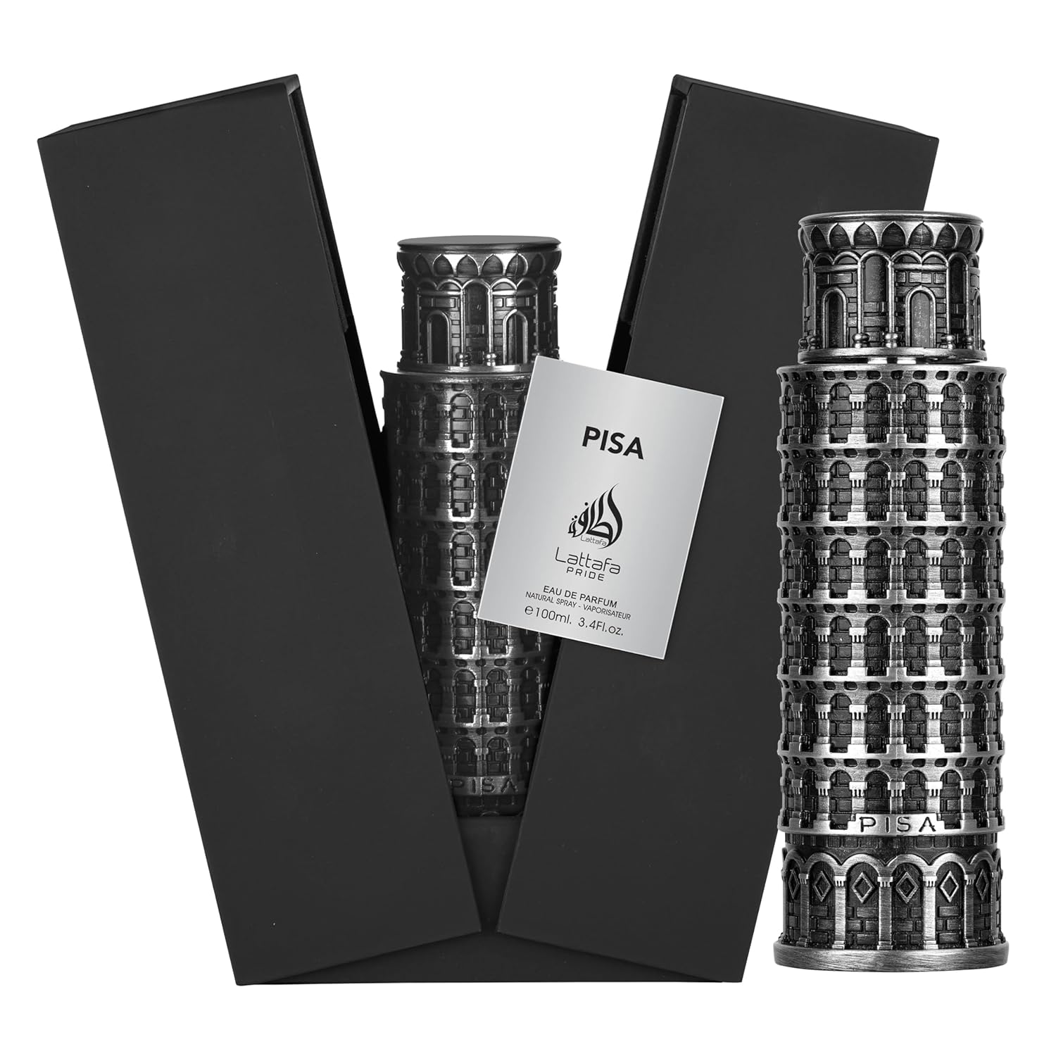 Lattafa Pride Pisa – Citrus, Woody, Amber – Eau de Parfum Spray Long-Lasting Fragrance for Men, 3.4 Ounce / 100 ml