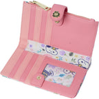 Loungefly Peanuts Snoopy Wallet Flap Snap Clutch Women Woodstock Floral Print Vegan Leather
