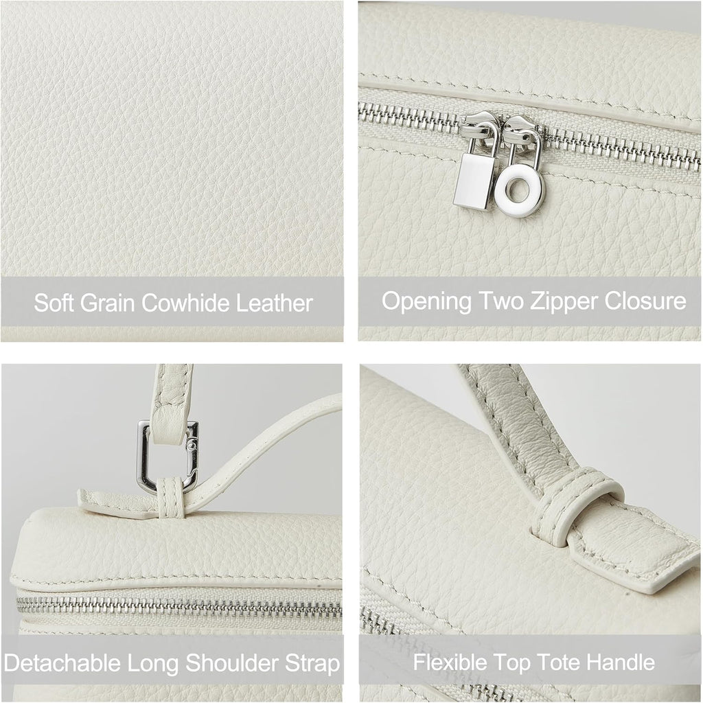 Doris&Jacky Small Leather Crossbody Bag For Women Designer Mini Top Handle Clutch Phone Bag With Adjustable Shoulder Strap