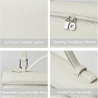 Doris&Jacky Small Leather Crossbody Bag For Women Designer Mini Top Handle Clutch Phone Bag With Adjustable Shoulder Strap