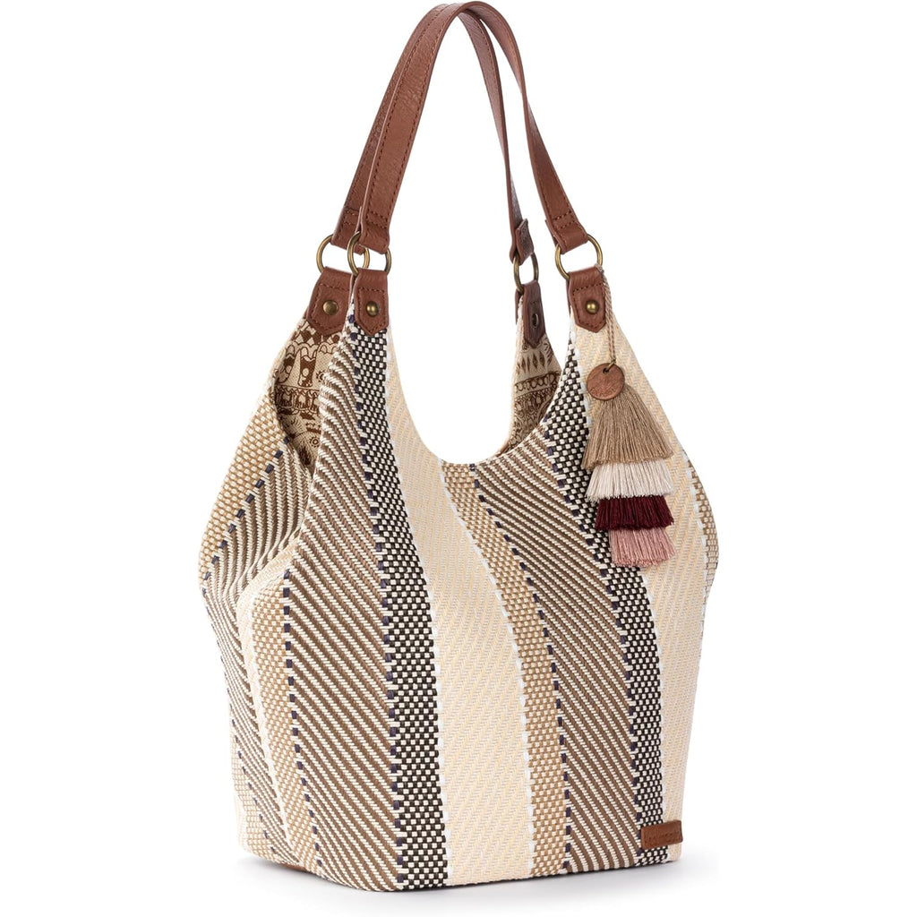 Sakroots The Sak Roma Shopper Shoulder Bag Large Purse & Tote Bag with Double Straps & Zipper Pockets for Everyday & Travel