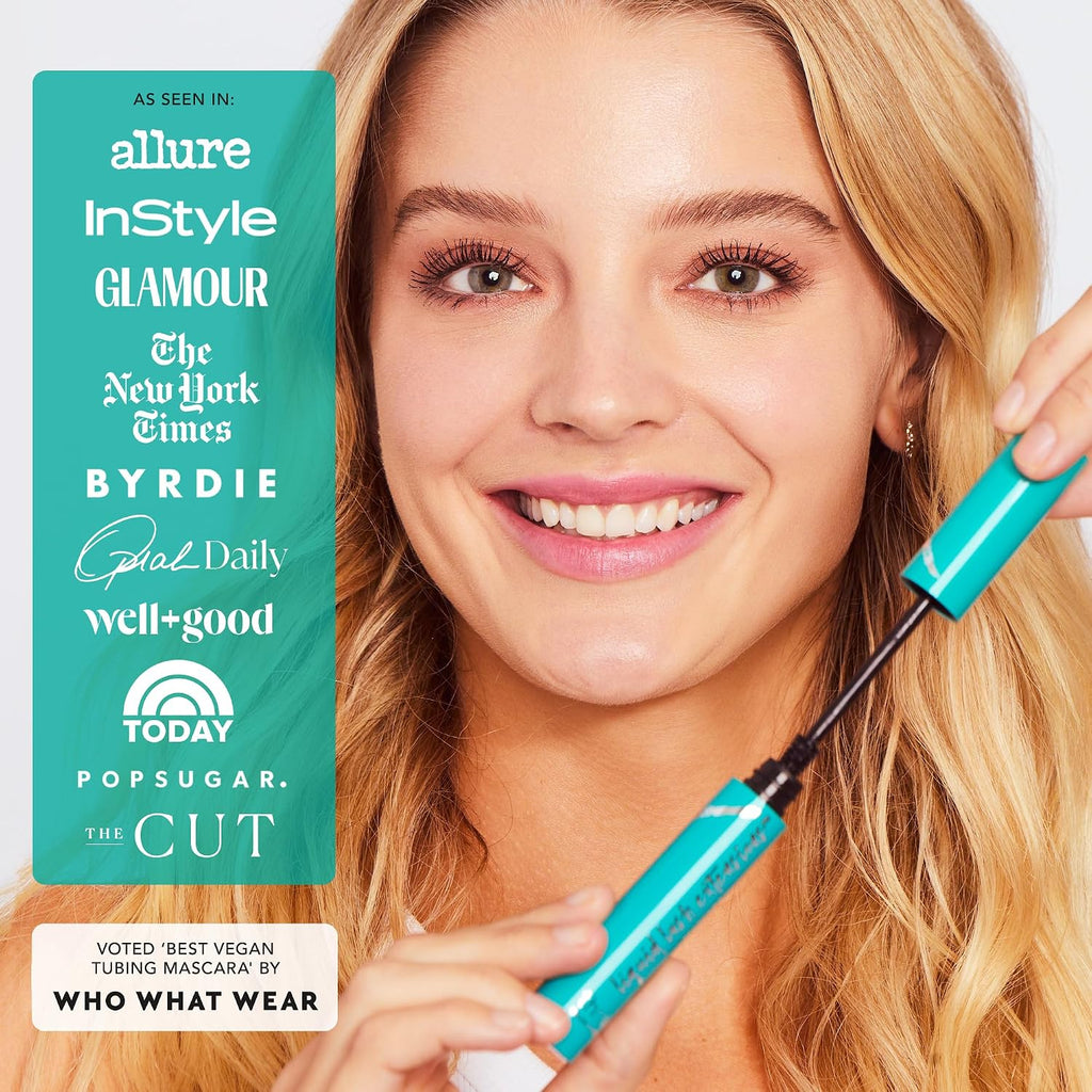 Thrive Causemetics Thrive Mascara, Liquid Lash Extensions Mascara, Tubing Mascara Lengthening, Volumizing & Curling, Smudge Proof, Washable, No Clumping Or Flaking, Vegan, Crystal (Brown Black)