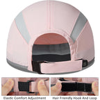 GADIEMKENSD Reflective Folding Outdoor Hat Unstructured Design UPF 50+ Sun Protection Sport Hats for Womens and Mens Light Pink
