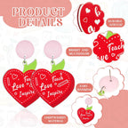 16 Pairs Teacher Earrings Bulk Glitter Acrylic Teacher Earrings for Women Graduation Holiday Jewelry Gifts