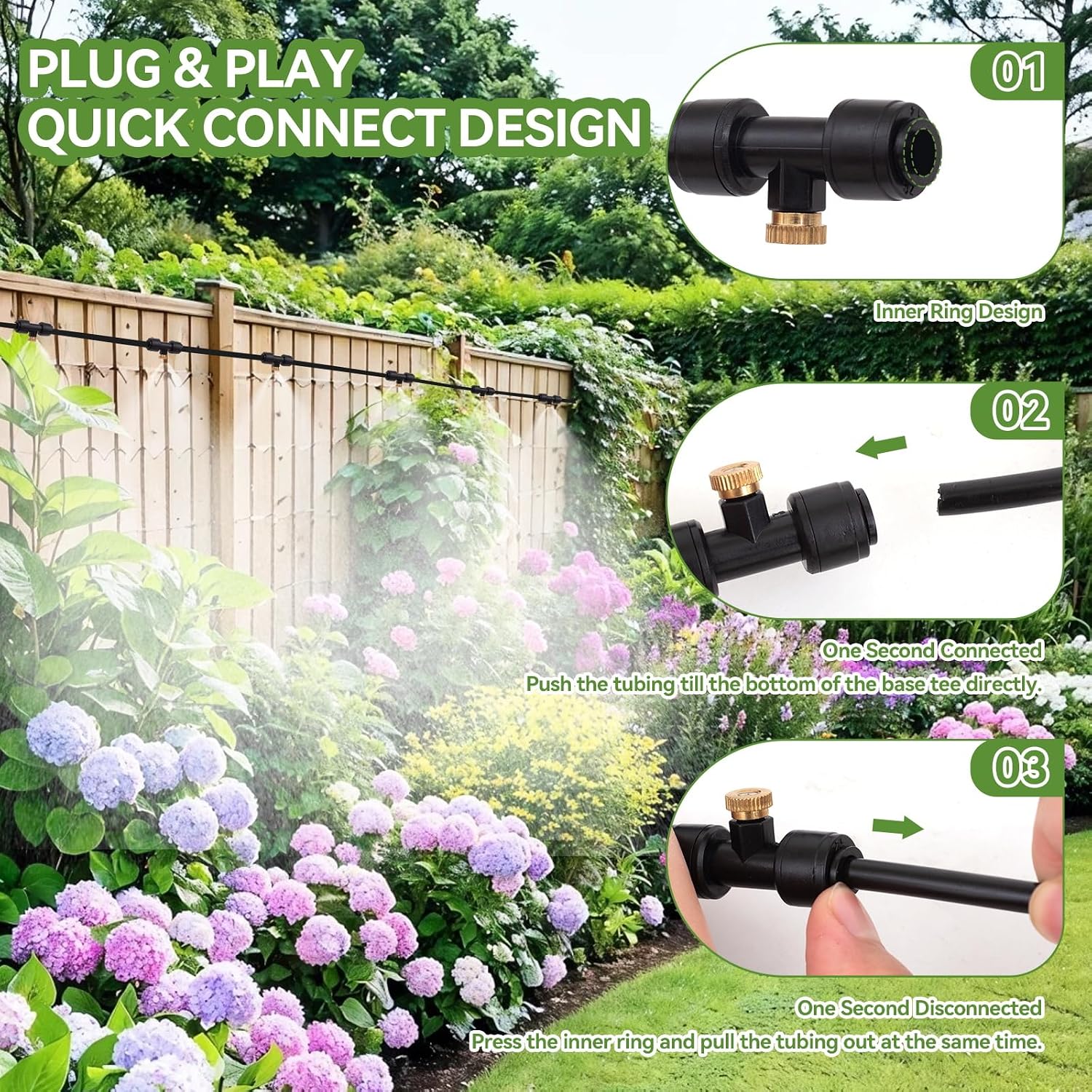 120Ft Misters For Outside Patio, Outdoor Misting Cooling System With 28 Brass Nozzles & 2 Water Filters, Diy Misting Kit For Backyard Garden Greenhouse Deck Umbrella Canopy Pool Porch Trampoline