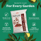 Michigan Peat 40 Pound Bag Garden Magic Organic Planting Potting Top Soil Blend Mix For Indoor And Outdoor Gardening And Landscapes, White