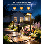 Solar Pathway Lights Outdoor, 8 Pack Garden Lights Solar Powered Path Lights With Larger Led Lens, 2 Light Modes Waterproof Outdoor Solar Light For Yard Driveway Walkway Landscape, Warm White