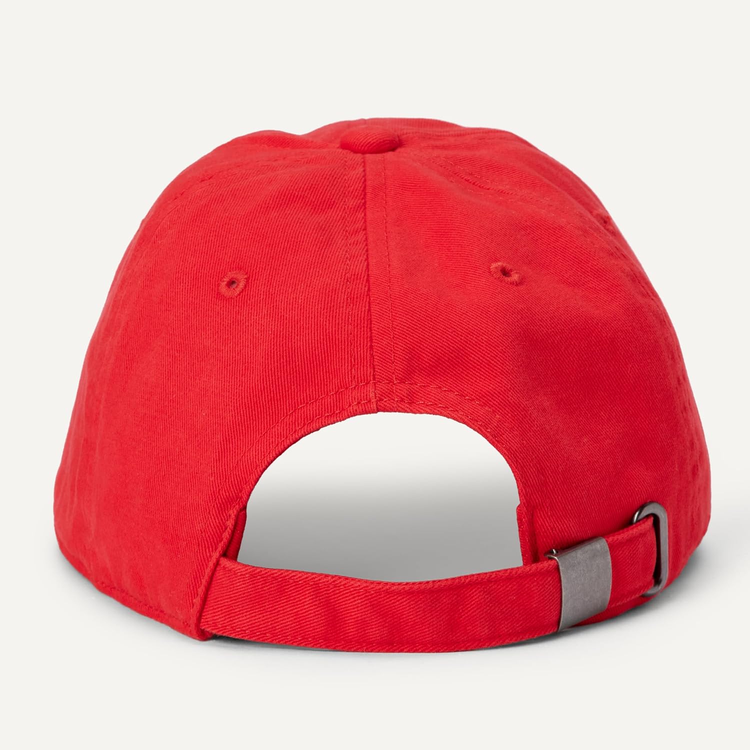 Amazon Essentials Women's Washed Cotton Canvas Baseball Cap with Adjustable Strap Red