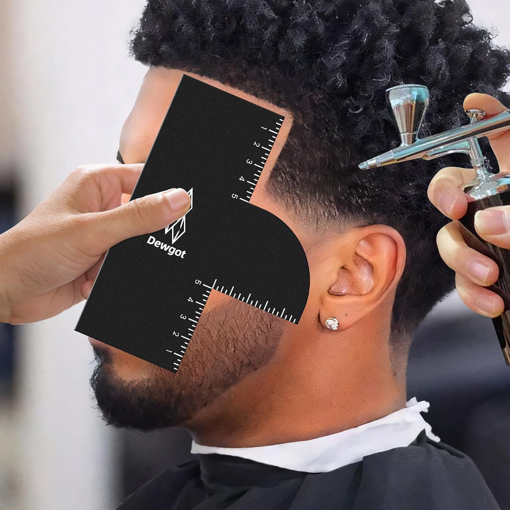 Enhancement Card For Barbers With Measurement Indicators, Reusable Barber Hairline Shaping Tool And Color Spray Edge Line Up Tool (1Pcs)