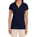Izod Women'S Uniform Short Sleeve Polo Shirt, Button Closure, Moisture Wicking Performance Material & Fade Resistant