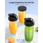 Ganiza Blender for Smoothies, 14Pcs Personal Blender for Shake and Smoothies for Kitchen with 3 Portable Cups (1x24oz & 2X17oz), Single Serve Smoothie Maker, Nutritious Recipe