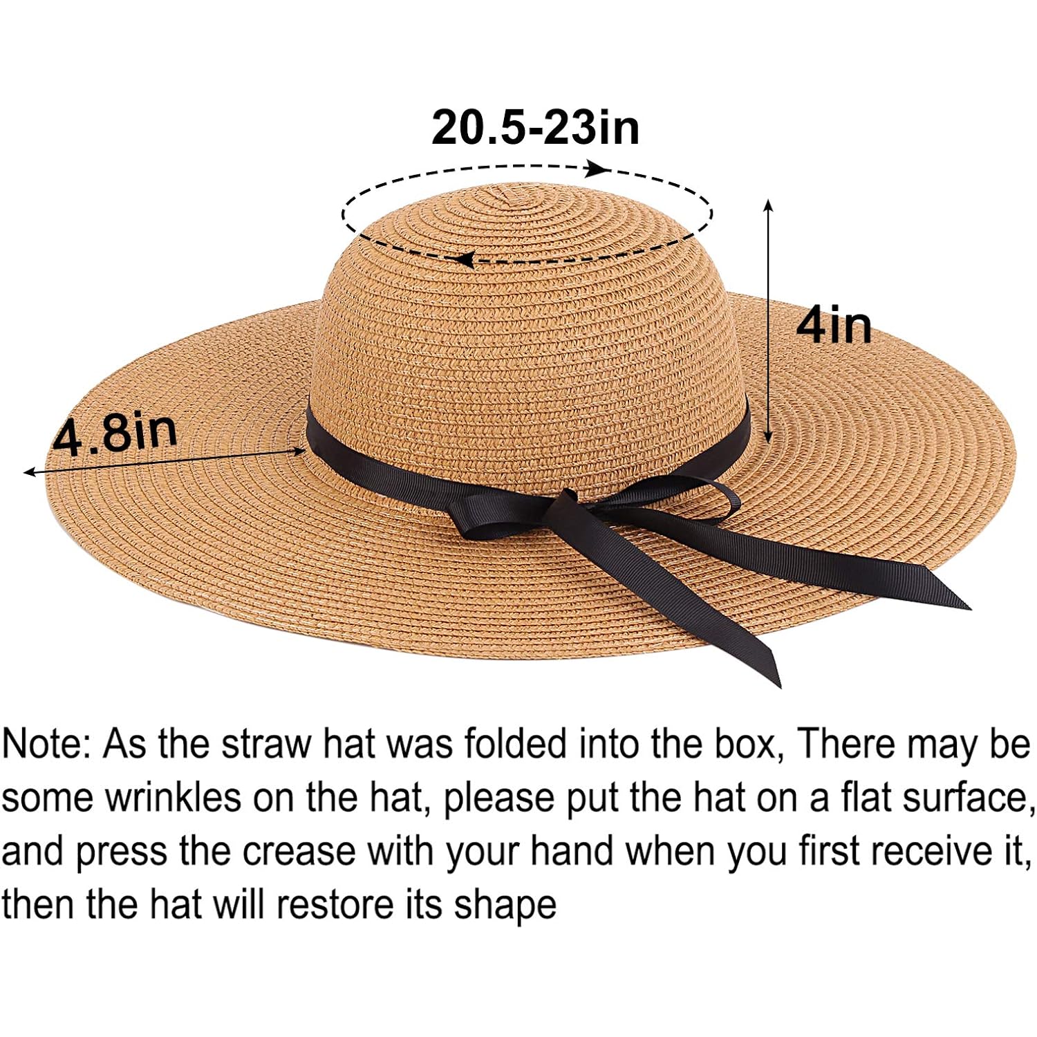 Double Couple Womens Straw Hat Wide Brim Floppy Beach Sun Hat for Women UPF 50+ Adjustable Strap Vacation